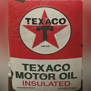 Texaco Motor Oil Insulated Sign